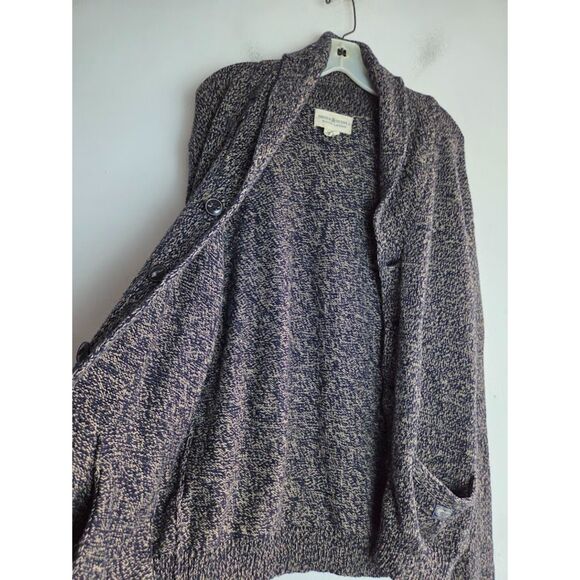 Ralph Lauren Denim & Supply Blue Herringbone Cotton Cardigan Sweater size Large - Picture 8 of 9